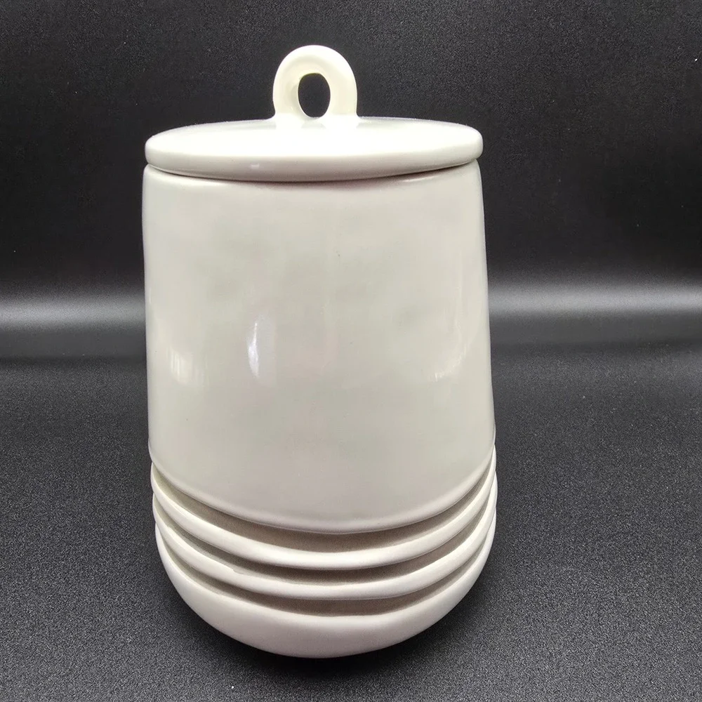 Rae Dunn Artisan Collection‎ Snacks Hand Painted Ceramic Treat Jar with Lid